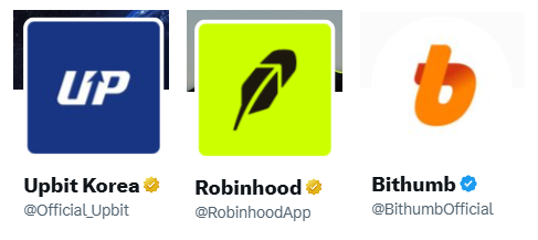 <a href="/BasedOneX/">Based</a>
<a href="/edison0xyz/">Edison</a>
<a href="/BasedPandaPo/">Po</a>

이제 업비트/로빈후드/빗썸만 남았다
 
가 주 아~~~   Based Stay

<a href="/Official_Upbit/">Upbit Korea</a>
<a href="/RobinhoodApp/">Robinhood</a>
<a href="/BithumbOfficial/">Bithumb</a>