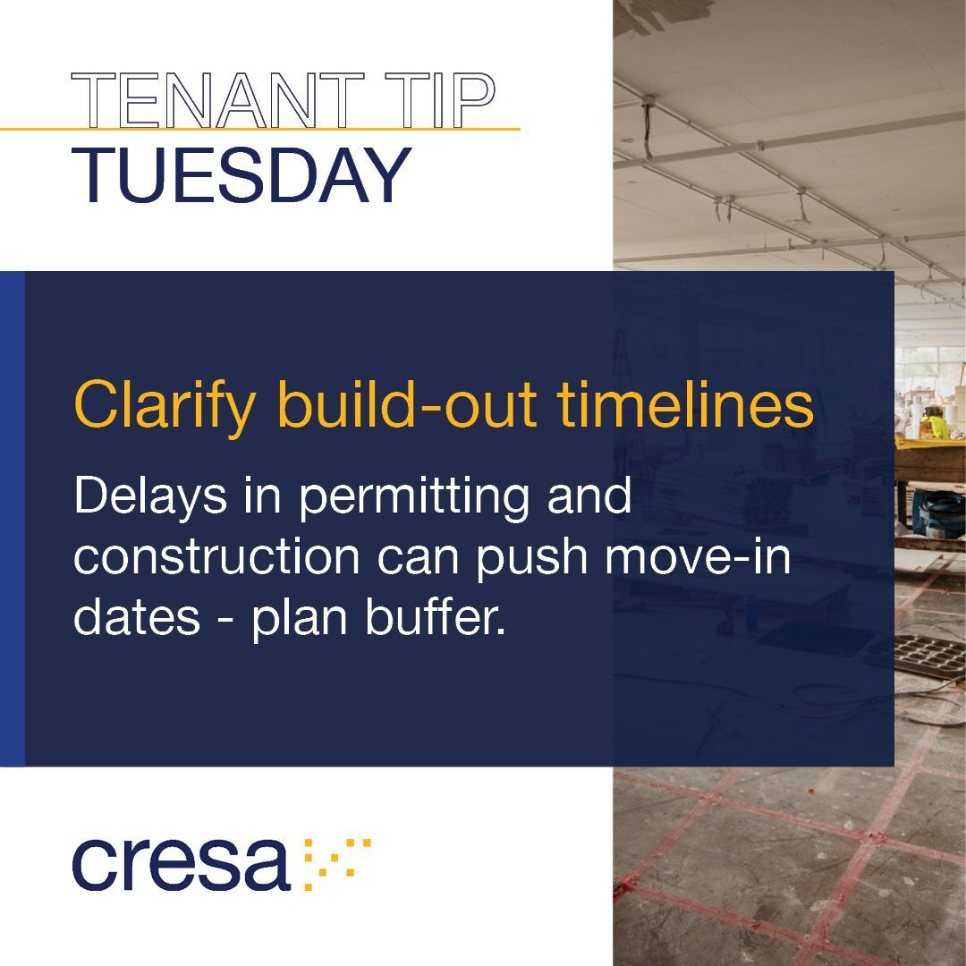 Permitting and construction delays happen - be sure to plan extra time before your move-in.