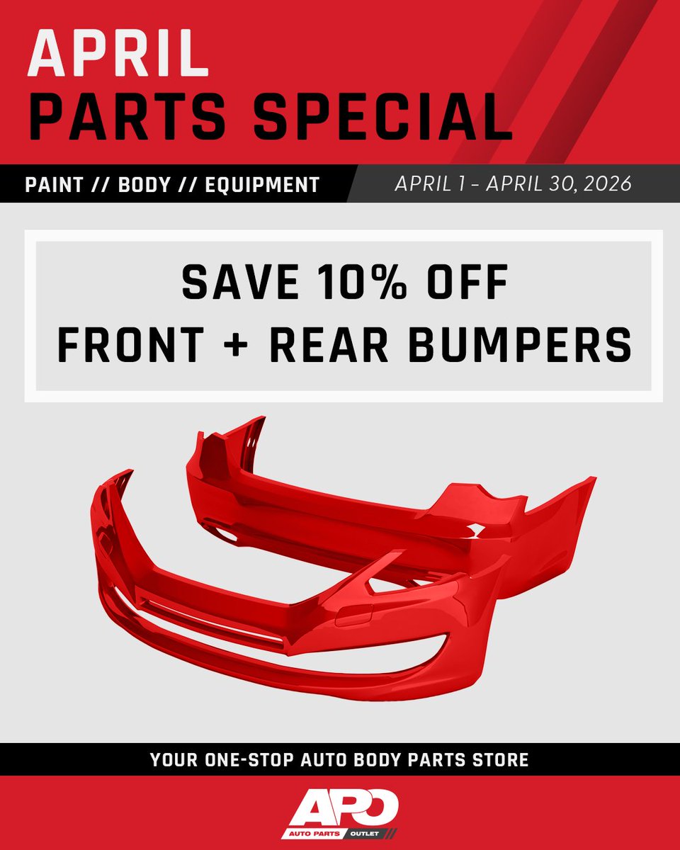 YourAPO's tweet photo. This April Save 10% On Front &amp; Rear Bumpers!

Protect truck beds from wear, rust, and damage.

Save in store today or online at https://t.co/lFsNxgUS2a https://t.co/piElZbE756