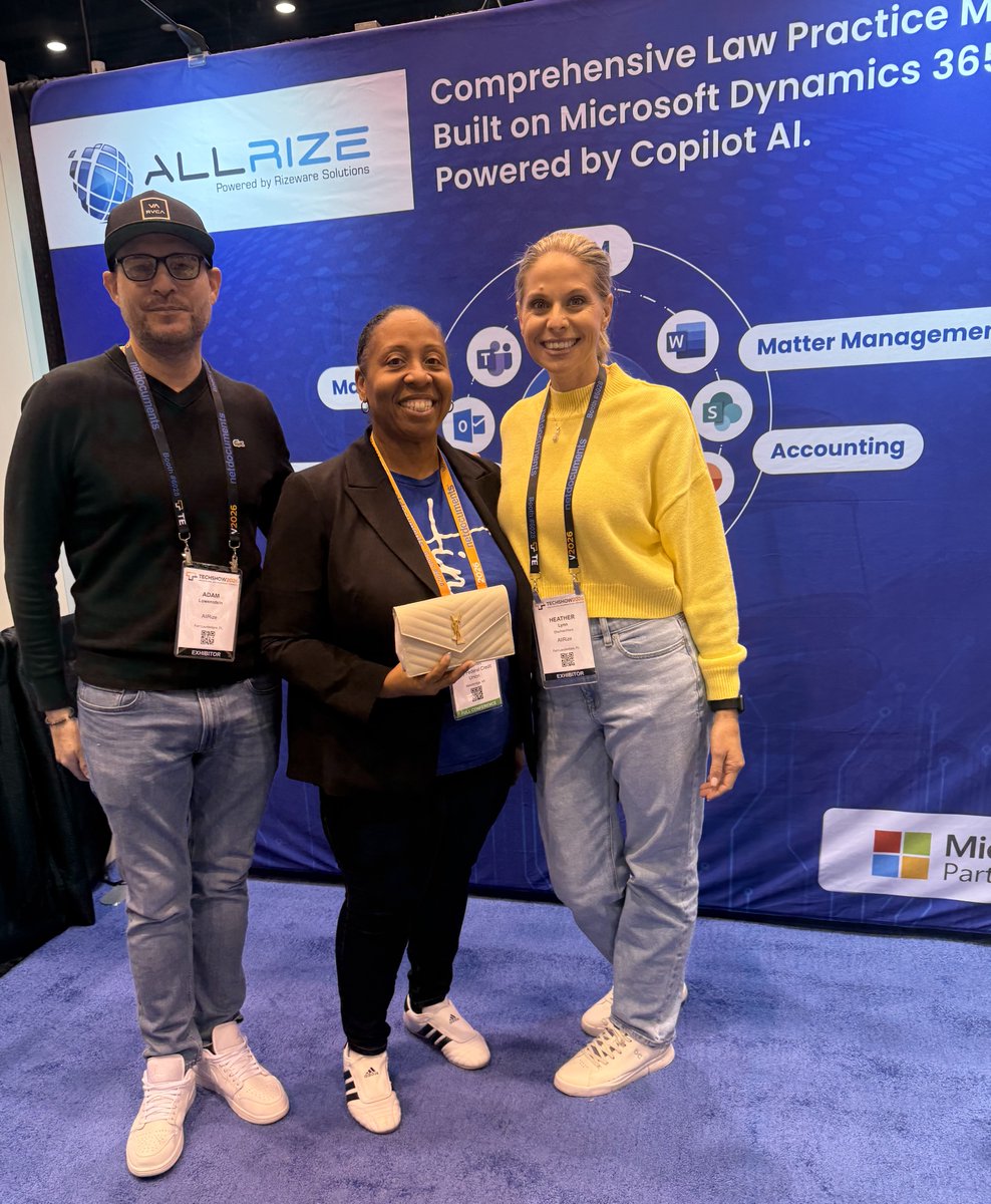 And we have a winner🎉

At the ABA TECHSHOW 2026, we wrapped up our raffle with this beautiful YSL handbag — congratulations to our lucky winner!

Thank you to everyone who stopped by, connected with the team, and took part.

#ABATECHSHOW #LegalTech #AllRize