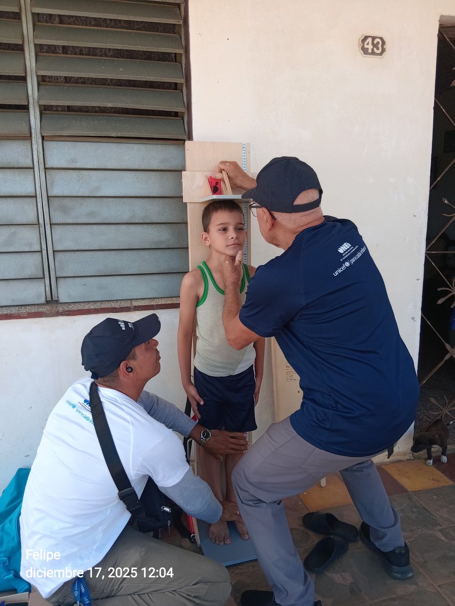 #MICS7Cuba | 📌 La antropometría es la ciencia que mide el peso y la talla del cuerpo humano. En la 7ma ronda MICS, estas mediciones se le realizan a  los niños cubanos de 0 a 9 años que forman parte de la muestra, para conocer su estado nutricional.

🧵1/4👇