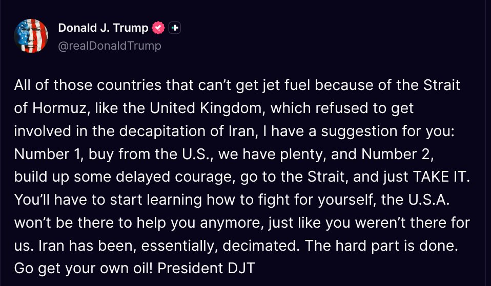 Fan Donald J. Trump 🇺🇸 TRUTH POSTS tweet media