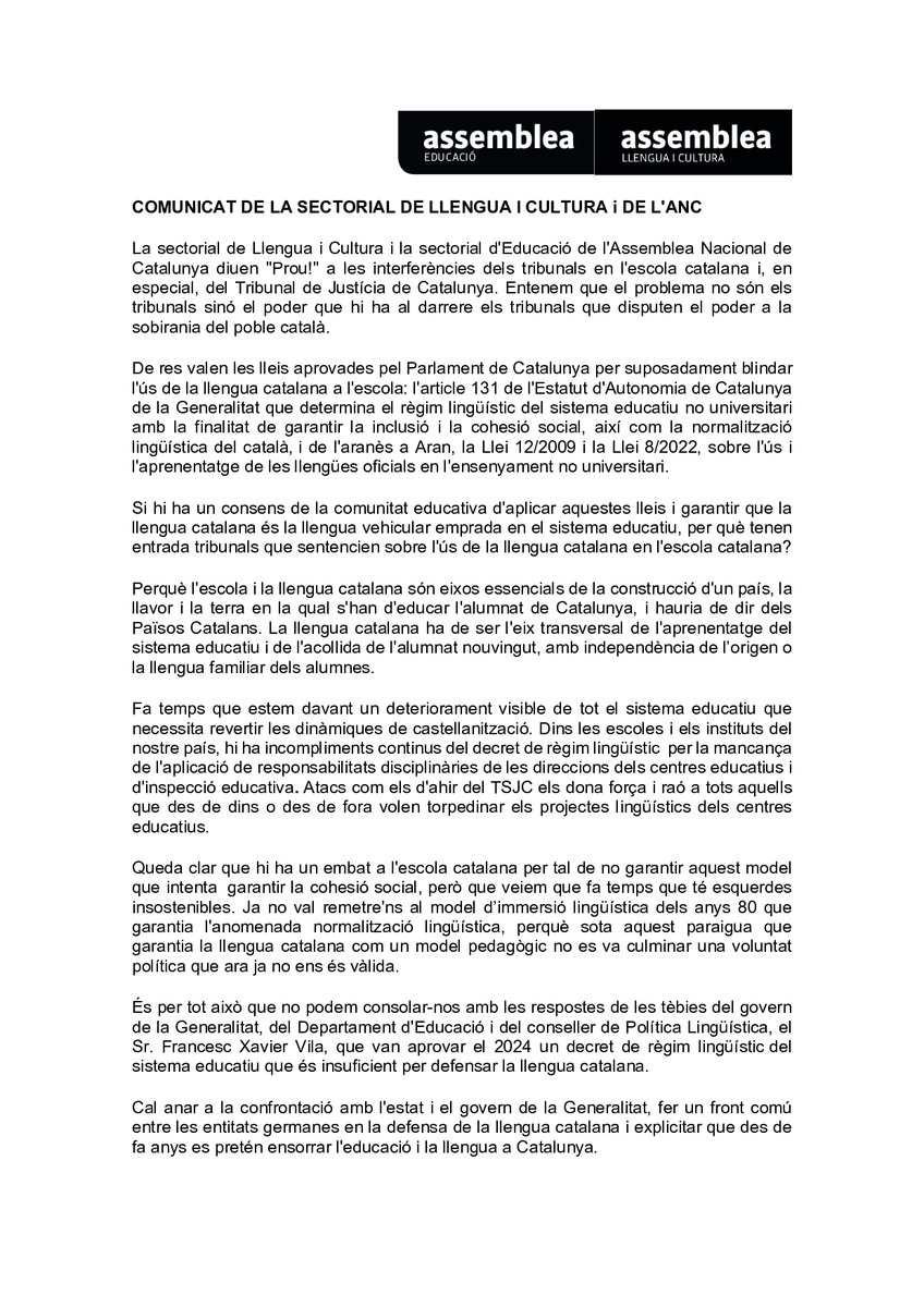 ANC. Sectorial Llengua i Cultura tweet media