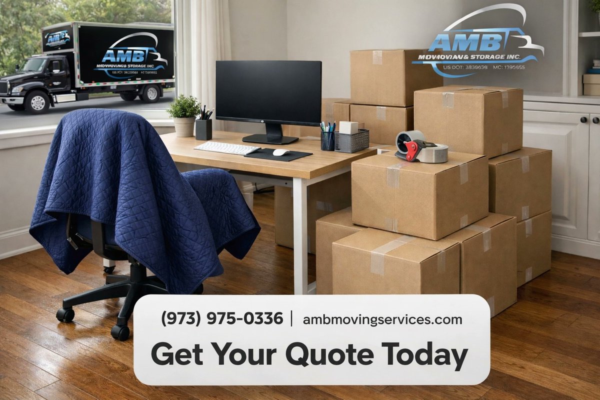 amb_moving's tweet photo. Remote work has redefined the real estate map. Moving your home office across the country? We specialize in secure office relocations, ensuring your tech &amp; files arrive safely. No downtime. Call To Get Your Free Quote (973) 975-0336. https://t.co/B7owSKfTdV #RemoteWork https://t.co/hGliy3kggx