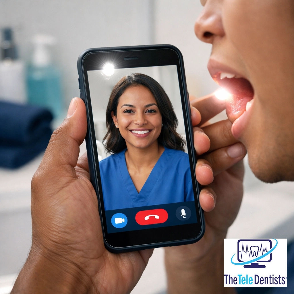 April is Oral Cancer Awareness Month. 🎗️ Noticed a suspicious spot or sore? Don’t wait. Use your phone for a professional screening with a licensed dentist for just $64. Get peace of mind in minutes. 🦷✨ #OralCancerAwareness #Teledentistry #DentalHealth #SelfCheck