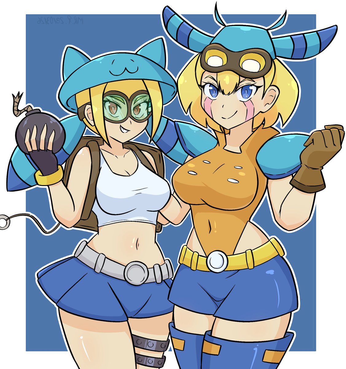 💖 Here they are! My finished colored fanart of Twitch &amp; Vinegar from Shantae and the Pirate's Curse 🔥

These two girls are my absolute favorites from the game 💣

#Shantae #Fanart #Waifu #Speedpaint