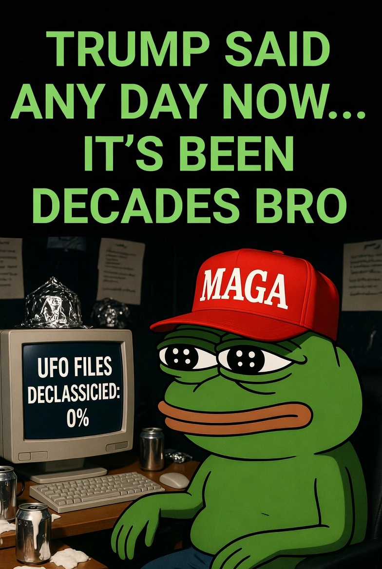MhammadElhawary's tweet photo. Bro, today’s the deadline and Polymarket screaming NO at ~99.5¢ on Trump declassifying UFO files by March 31.
Elites been blue-balling with “soon” for decades. Deep state hit snooze again. It’s joever. 🛸💀 https://t.co/Nf5uK5JAHo