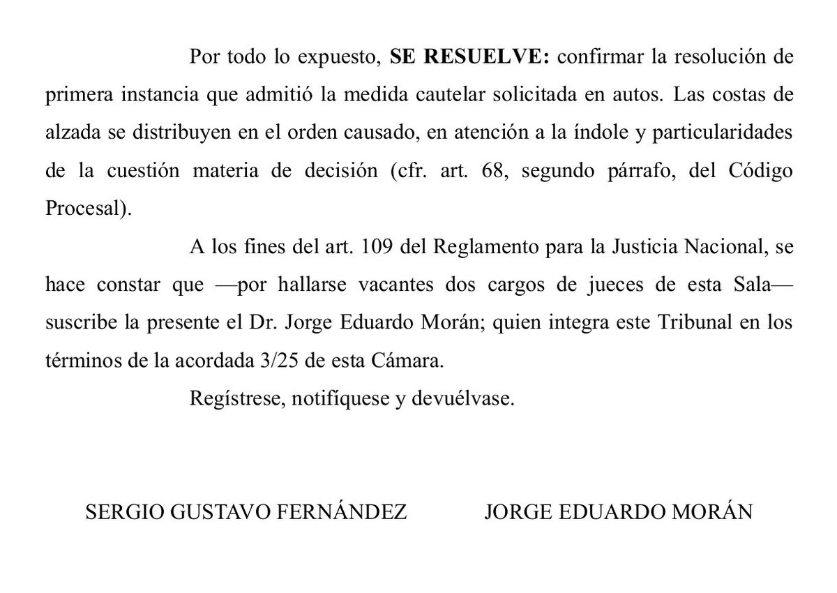 #AHORA la justicia confirma la cautelar de primera instancia que ordena cumplir con la Ley de Financiamiento Universitario con la respectiva actualización de los salarios docentes. <a href="/feduba/">Feduba</a> <a href="/PrensaCONADU/">CONADU</a>