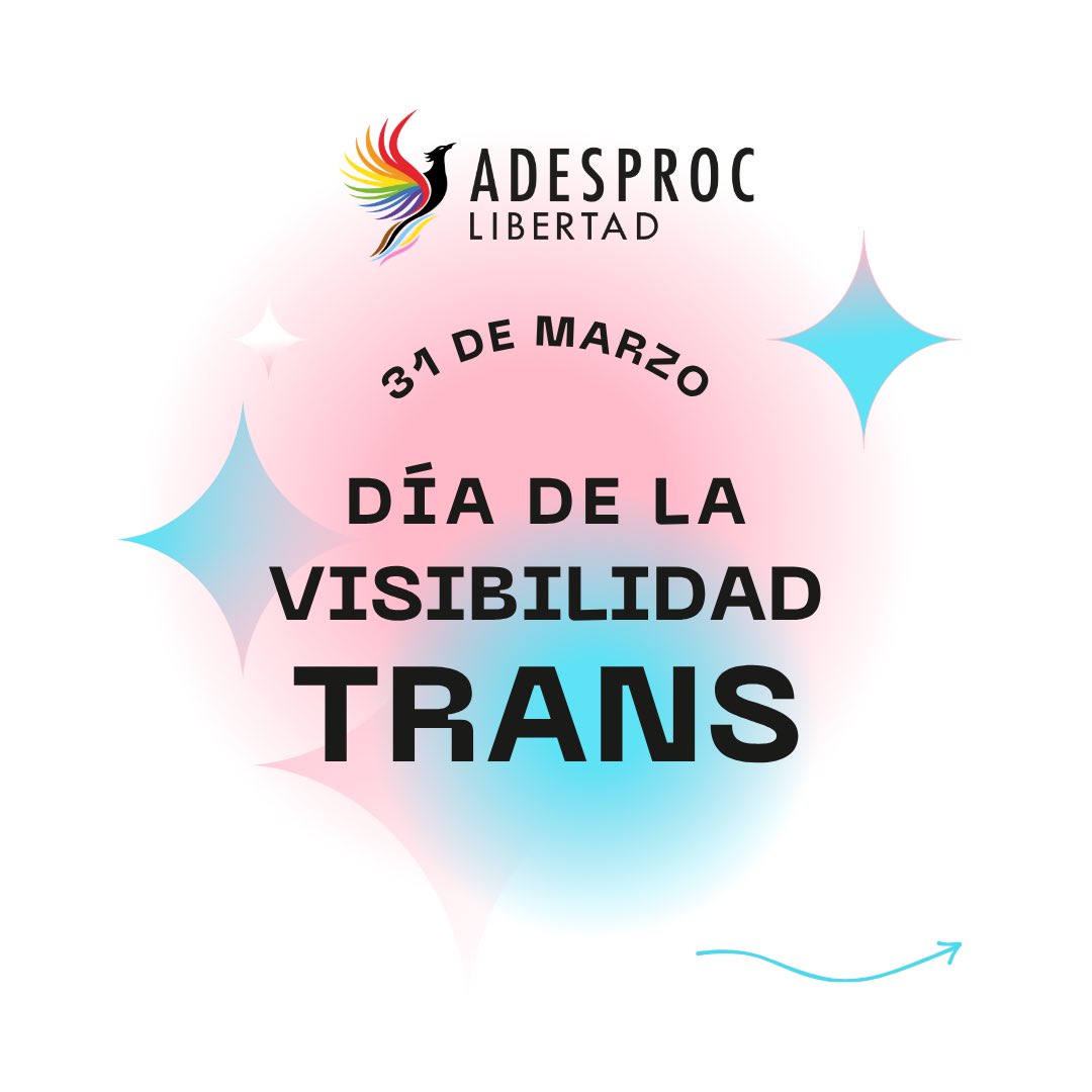 ADESPROC's tweet photo. #31DeMarzo | La visibilidad trans no es solo “mostrarse”. Es el derecho a existir sin miedo, con dignidad, reconocimiento y acceso a oportunidades en todos los espacios de la vida.

Este 31 de marzo reconocemos las vidas, luchas, logros y aportes de las personas trans. https://t.co/n4EmNyTd15