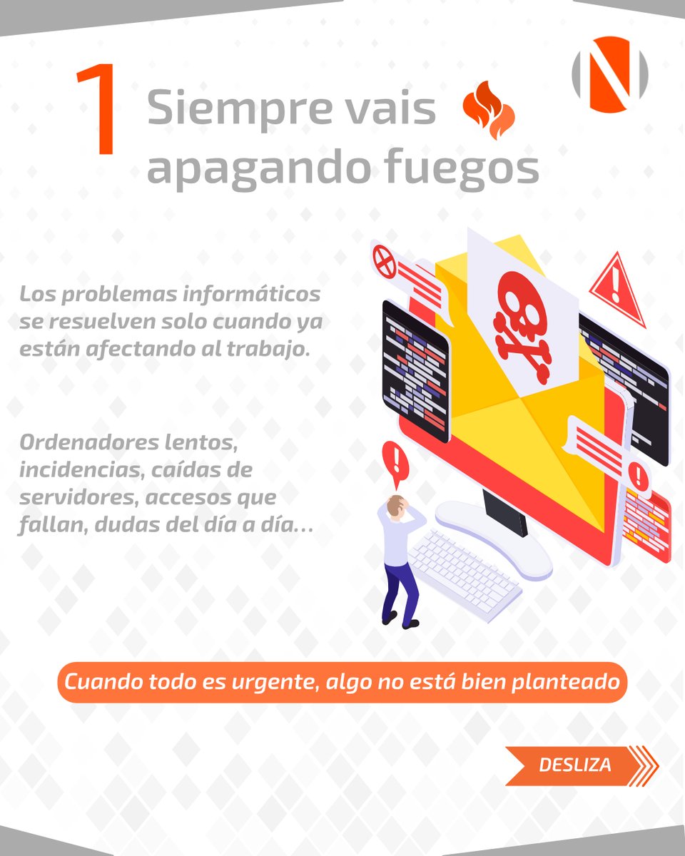 NordicSolution's tweet photo. ¿Tu empresa gestiona bien su IT… o solo reacciona cuando algo falla? 👀

Si todo es urgente, hay descontrol o una incidencia lo paraliza todo… necesitas un partner IT.

En Nordic Solutions te ayudamos a prevenir, optimizar y trabajar con tranquilidad 🔐

#PartnerIT #SoporteIT https://t.co/GDLZ7nXkDG