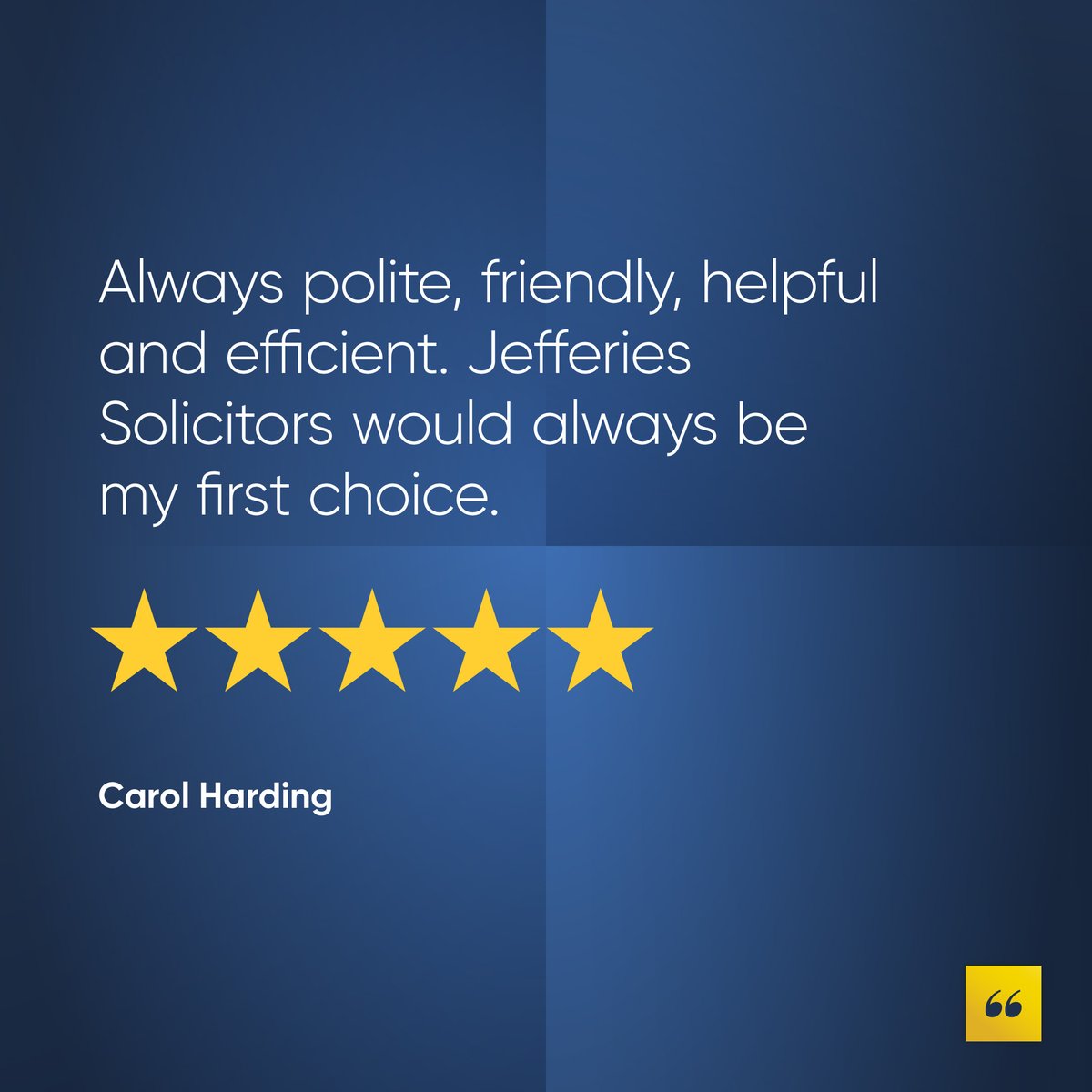 jefferiesuk's tweet photo. We’re proud to support our clients through some of life’s most important moments.

Thank you to everyone who trusts Jefferies Solicitors to provide clear, supportive legal advice when it matters most.

#JefferiesSolicitors #ClientFeedback #ClientReview #LegalSupport https://t.co/fxoA6GQFI6