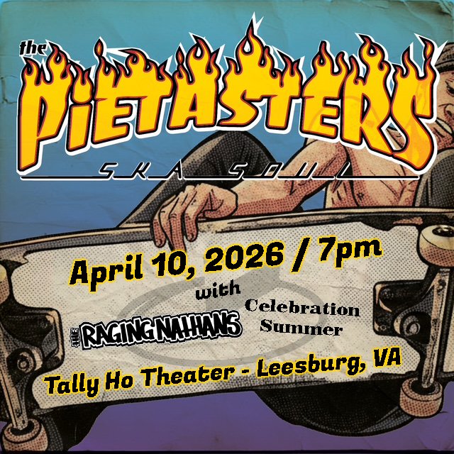 pietasters's tweet photo. Coming up in LESS THAN TWO WEEKS!
Fri, Apr 10th, 2026 | Leesburg, VA | @TallyHoTheater 

@pietasters 
w/ The Raging Nathans &amp; Celebration Summer https://t.co/HWINO5oz4N