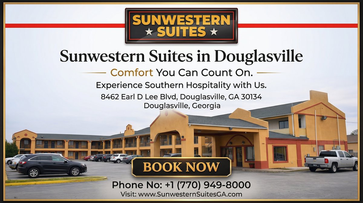 SunwesternGA's tweet photo. Experience comfort that feels like home 🌟
Book your stay today and travel with ease!#SunwesternSuitesGA.com https://t.co/uaHXVgMfiT