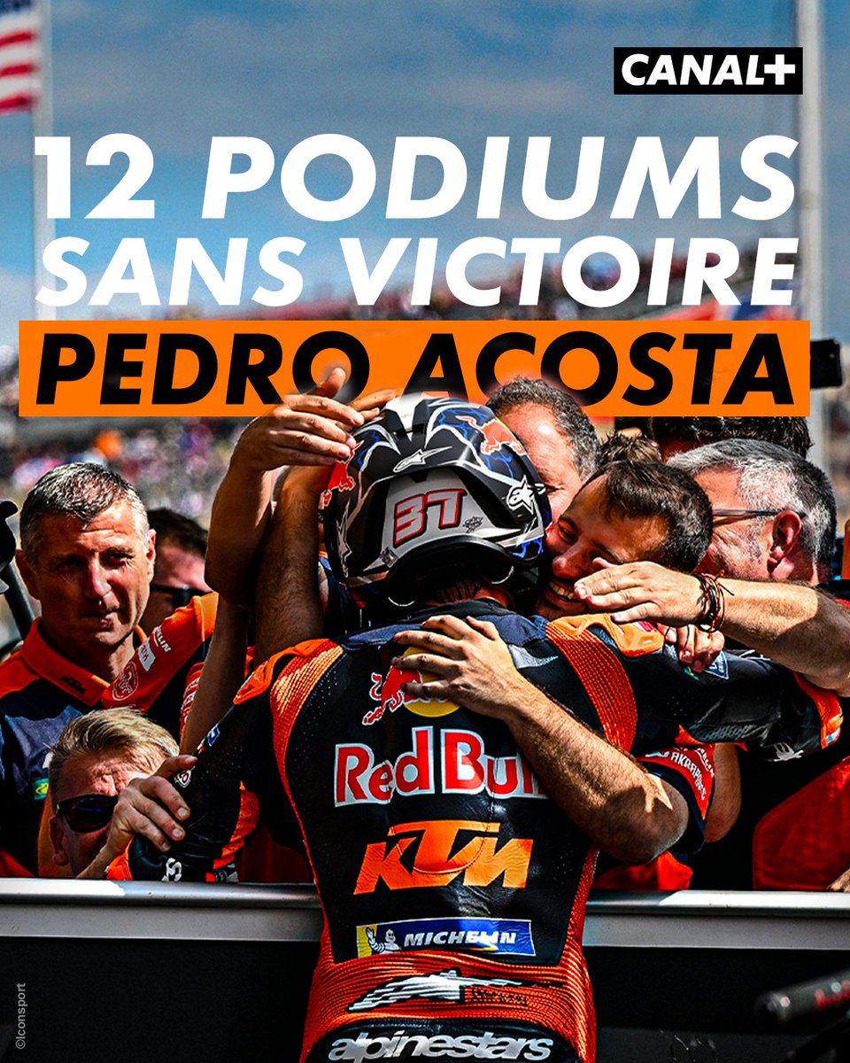 CanalplusMotoGP's tweet image. RECORD 🚨

En montant sur son 12e podium en MotoGP aux États-Unis, Pedro Acosta égale le record du plus grand nombre de podiums sans victoire 👀
#motogp #pedroacosta