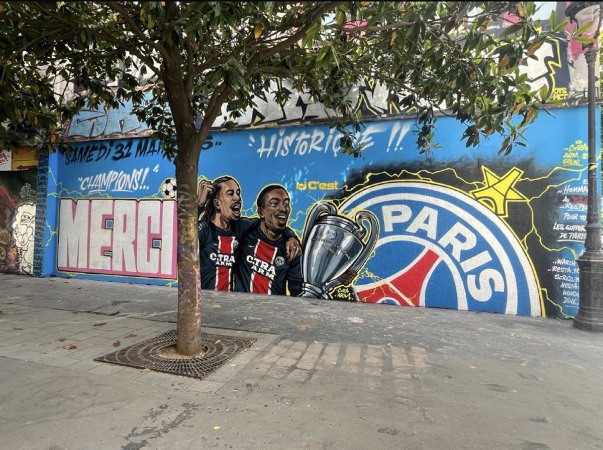Dire que dans une rue à Paris, il y a ce chef-d’œuvre, merci à la personne qui a réalisé ça, c’est magnifique ❤️💙