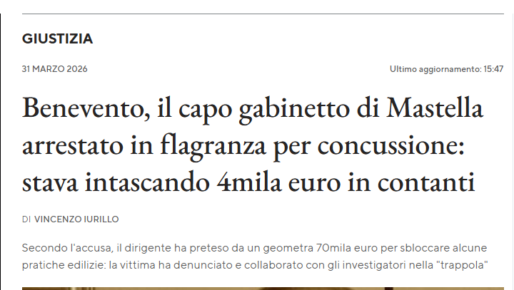A casa del tizio hanno trovato orologi di lusso e 157.000 euro in contanti divisi in mazzette da 5000: le famose modestissime mazzette di Nordio