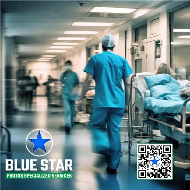 With a roster made up exclusively of law enforcement professionals, Blue Star provides calm leadership in environments where seconds matter. Security in healthcare isn’t optional—it’s foundational to patient care and staff confidence.

See how we help at bluestarsecurity.com