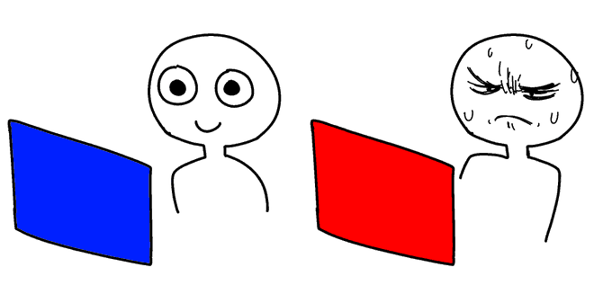 赤を見るのがしんどいわりには赤がキーカラーのキャラを結構描くよね