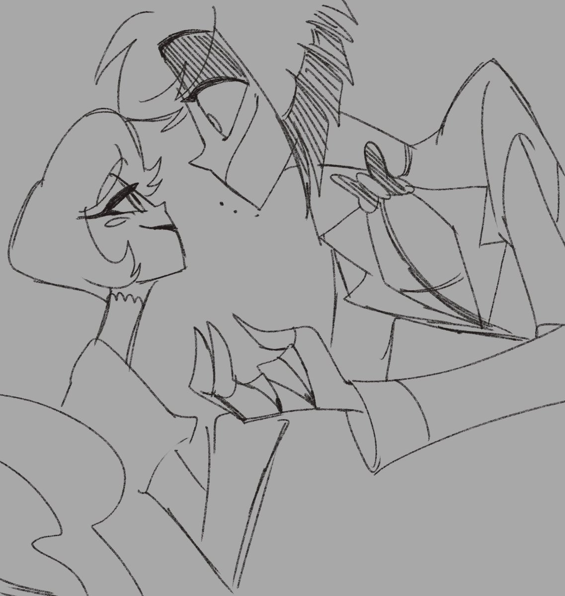 Doodle 
Human Rosie and Alastor 
#radiorose