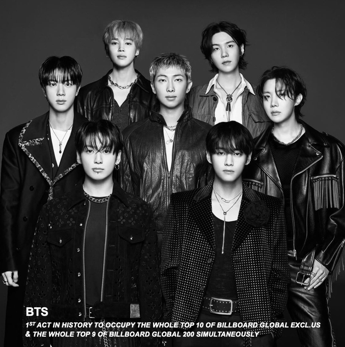 WORLDMUSICAWARD's tweet photo. #BTS is now the 1ST &amp; ONLY Act in history to occupy the whole Top 10 of the Billboard Global Excl. US and the whole Top 9 of the Billboard Global 200 simultaneously!💪🐐👑👑👑👑👑👑👑💜 

BTS PAVED THE WAY 
BTS HISTORY MAKERS 
#BTS_SWİM 
#BTS_ARİRANG https://t.co/ZBqK8NuIml