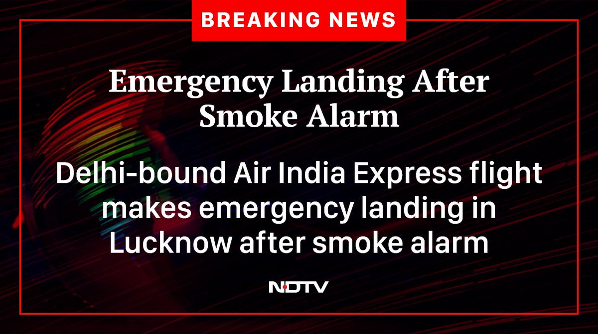 ndtv's tweet image. #AirIndiaExpress #Lucknow #EmergencyLanding