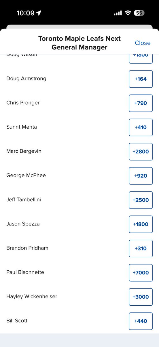 JHowell98's tweet photo. @BizNasty2point0 @ryanwhitney6 Paul Bissonnette on the list of next maple leafs gm betting line. Who’s dumb enough to take that bet? https://t.co/oAalNcFnqu