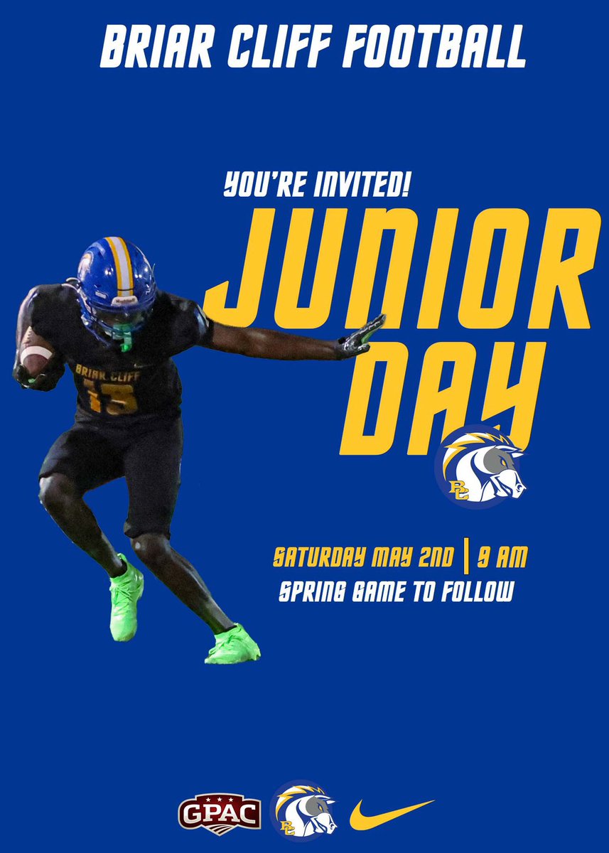 thank you <a href="/CoachSayreBCU/">Ryan Sayre</a> for the jr day invite at <a href="/BriarCliffFB/">Briar Cliff Football</a>!!
