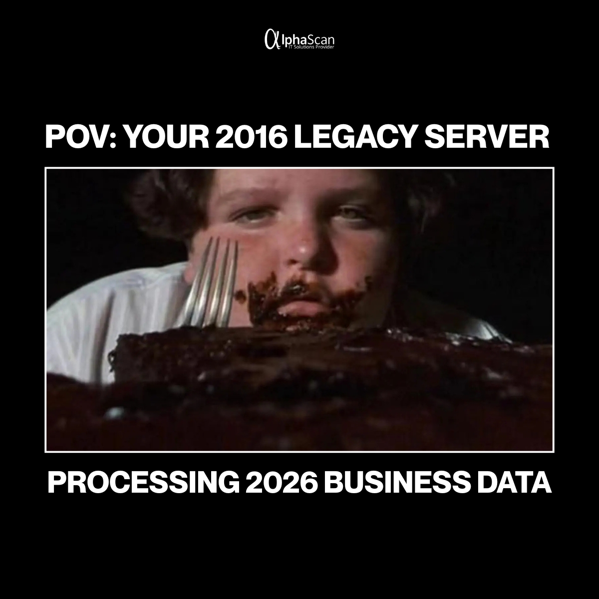 alphascanit's tweet photo. Is your server stuck in 2016? 📉🥧

Book your Infrastructure Audit or explore our Cloud Solutions here: 👉  https://t.co/SajlXyWy95

#AlphaScan #Hampshire #ChandlersFord #Winchester #Southampton #EasterMonday #SystemOverload #CloudServices https://t.co/1KvtrvvnMB