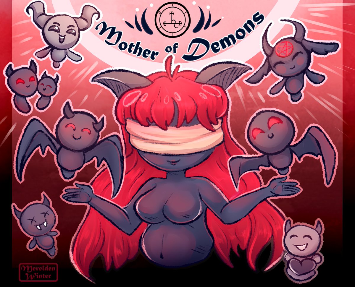 Lilith and her little demons 

#art #fanart #tboi #thebindingofisaac #tboililith #lilith #incubus #sucubbus