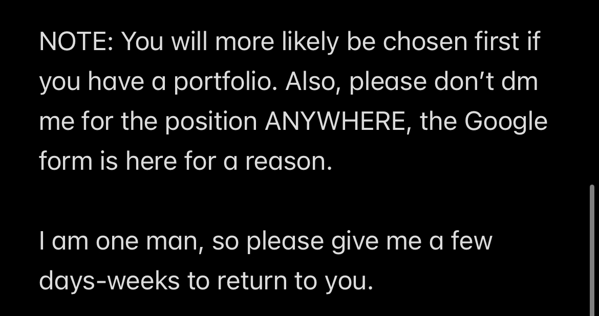 DCE_BH's tweet photo. !! ATTENTION VIDEO EDITORS !!

I am hiring video editors!! Considering that I am a relatively small creator, this is probably not long term, but will be done with what I have, for the next few videos.

https://t.co/hRAu3FmjAQ https://t.co/aXGSNcSmMn