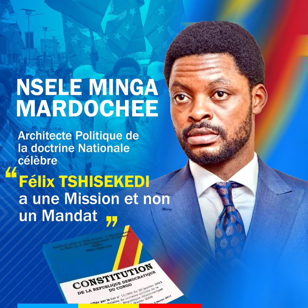 JustinParadoxe's tweet image. #RDC|🇨🇩 Le Président National de league de Jeunes FIDEC @mardochee_nsel, Il a été plébiscité par les jeunes congolais, à l’architecte Politique de la doctrine Nationale célébré :
« Félix TSHISEKEDI a une Mission et non un mandat. »

#reel #reels #fbreels #reelsviral