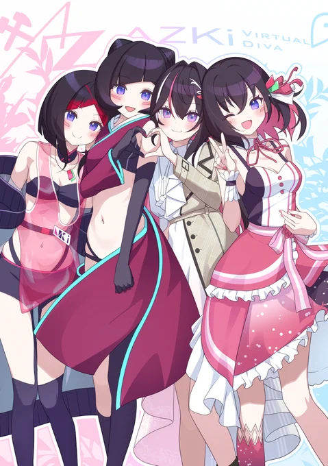 ホロライブ移籍4周年おめでとーー! #AZKiART