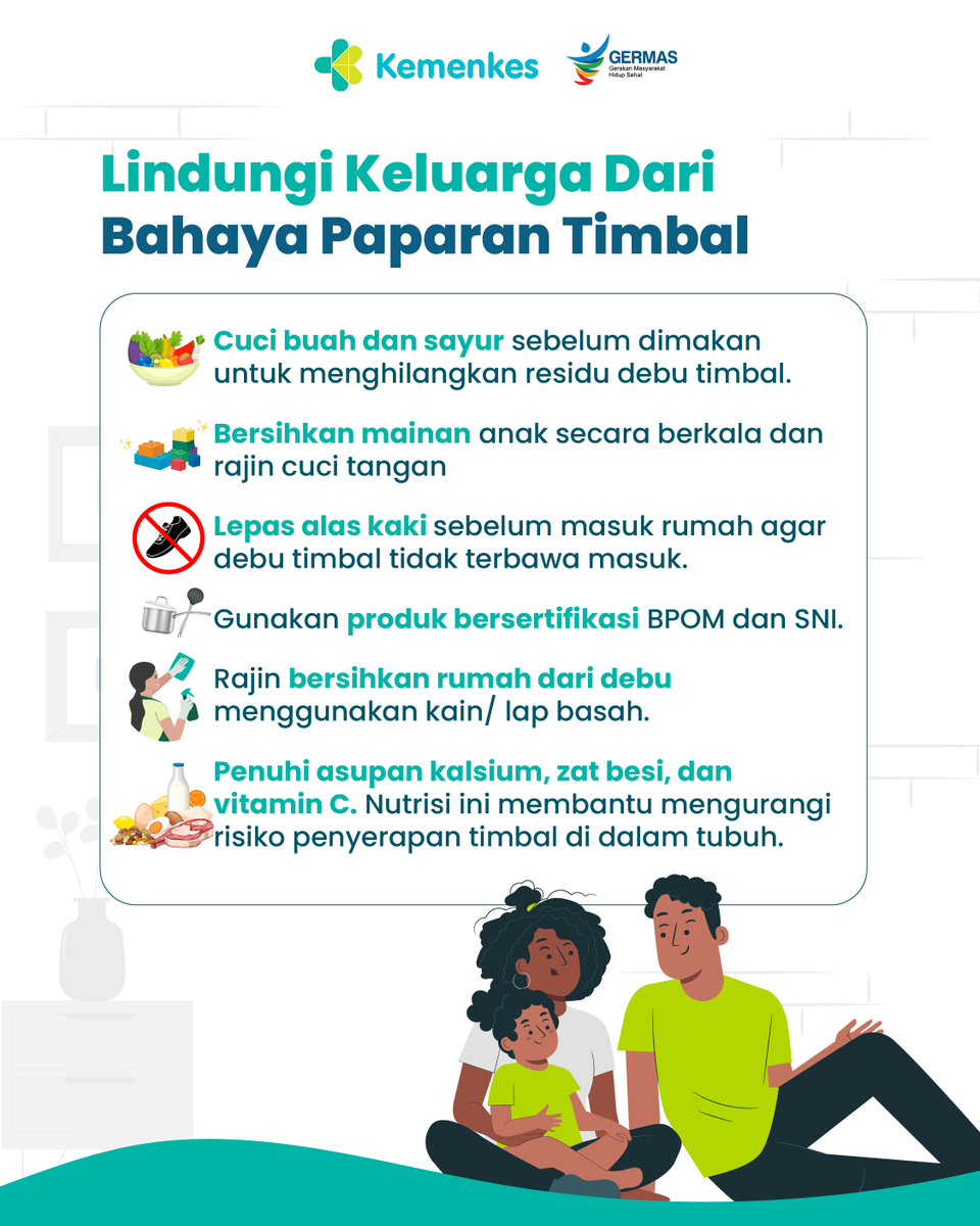 AyoSehatKemkes's tweet photo. Timbal (Pb) adalah "musuh dalam selimut" yang efeknya tidak langsung terlihat, tapi bisa merusak organ vital hingga menghambat kecerdasan si Kecil.
#AyoSehat https://t.co/5UpZsMt1lm