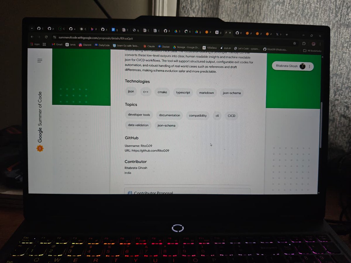 RitoGhosh10's tweet photo. Submitted my proposal for GSoC'26.
let's hope for the best. 

(inner me: ya toh win h ya toh learn h) https://t.co/H69jOTTzHX