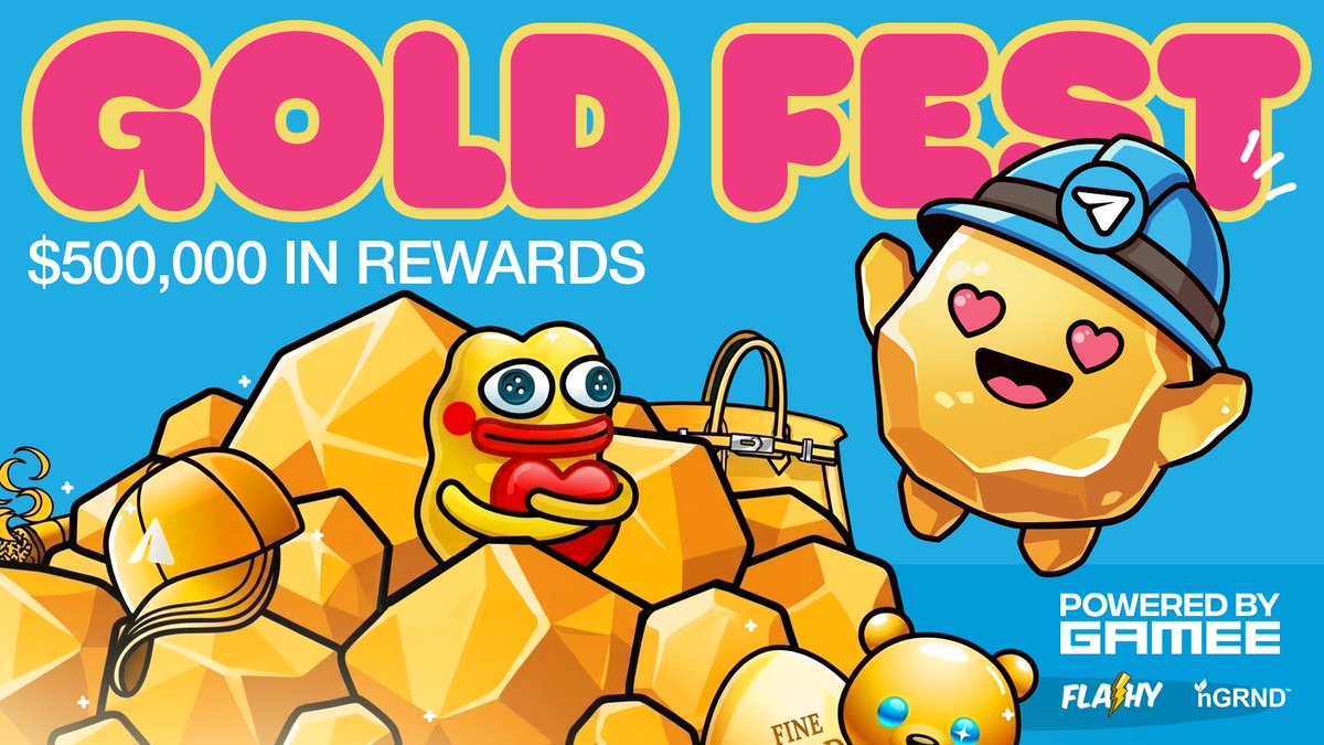 Gold Fest is LIVE! 🥳

Play for your share of the $500k prize pool in gold-backed tokens. ⚡️

No whales. No leaderboards. Just grow your share.

🎮 Play: t.me/gamee

#GoldFest #PlayForGold