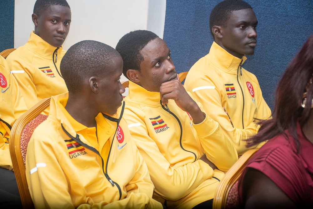 Ssembatya Jimmy Mukasa, Headteacher, St. Mary's Boarding School - Kitende

"As <a href="/StMarysKitende/">StMarysKitende</a>, we are flagging off 20 players and 6 officials.  To you, our athletes, you know what it means representing the country and the region. Go compete and return with the trophy."
