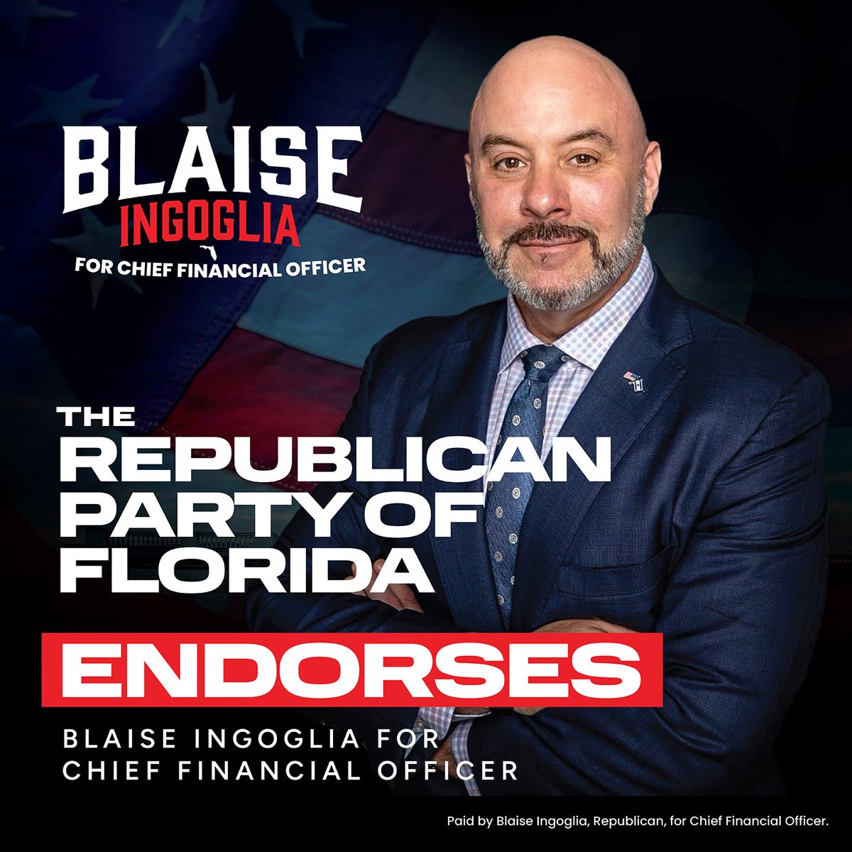 🚨 Endorsement Alert 🚨 

From my days as a local party Chairman to my time leading the <a href="/FloridaGOP/">Florida GOP</a> and helping deliver huge wins for <a href="/realDonaldTrump/">Donald J. Trump</a> and <a href="/GovRonDeSantis/">Ron DeSantis</a>, I’ve seen firsthand that our strength comes from the grassroots activists who drive our success in every