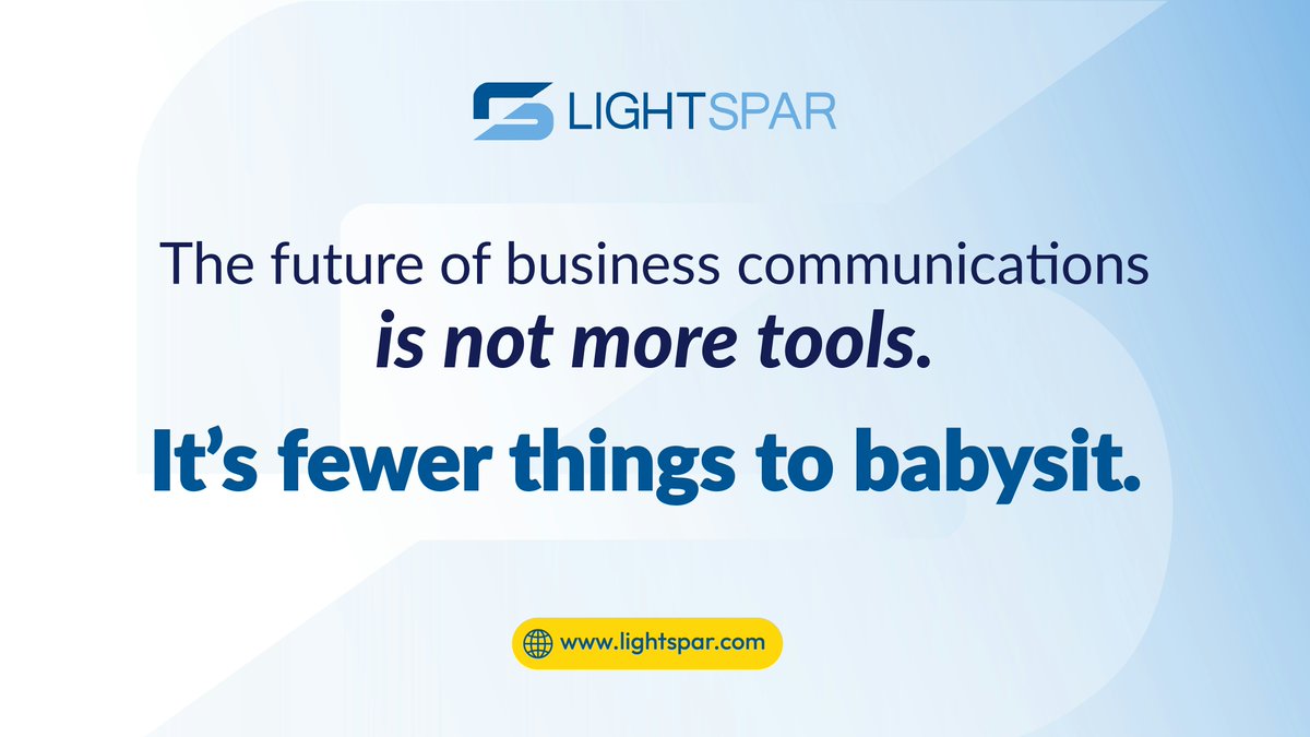lightspar's tweet image. Modern businesses want one system, clean call quality, easier support, and less virtual duct tape. That’s the direction LightSpar builds for:

lightspar.com

 #BusinessCommunications #VoIP