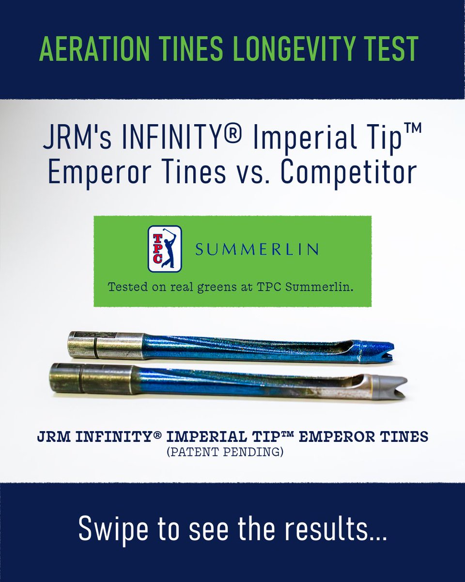 JRMTurfProducts's tweet image. Longevity Comparison vs. Competition. 

JRM frequently tests performance, quality &amp;amp; longevity in our products…here are some recent results. JRM WINS WITHOUT EXCEPTION!!! #QualityMatters #EmperorTine