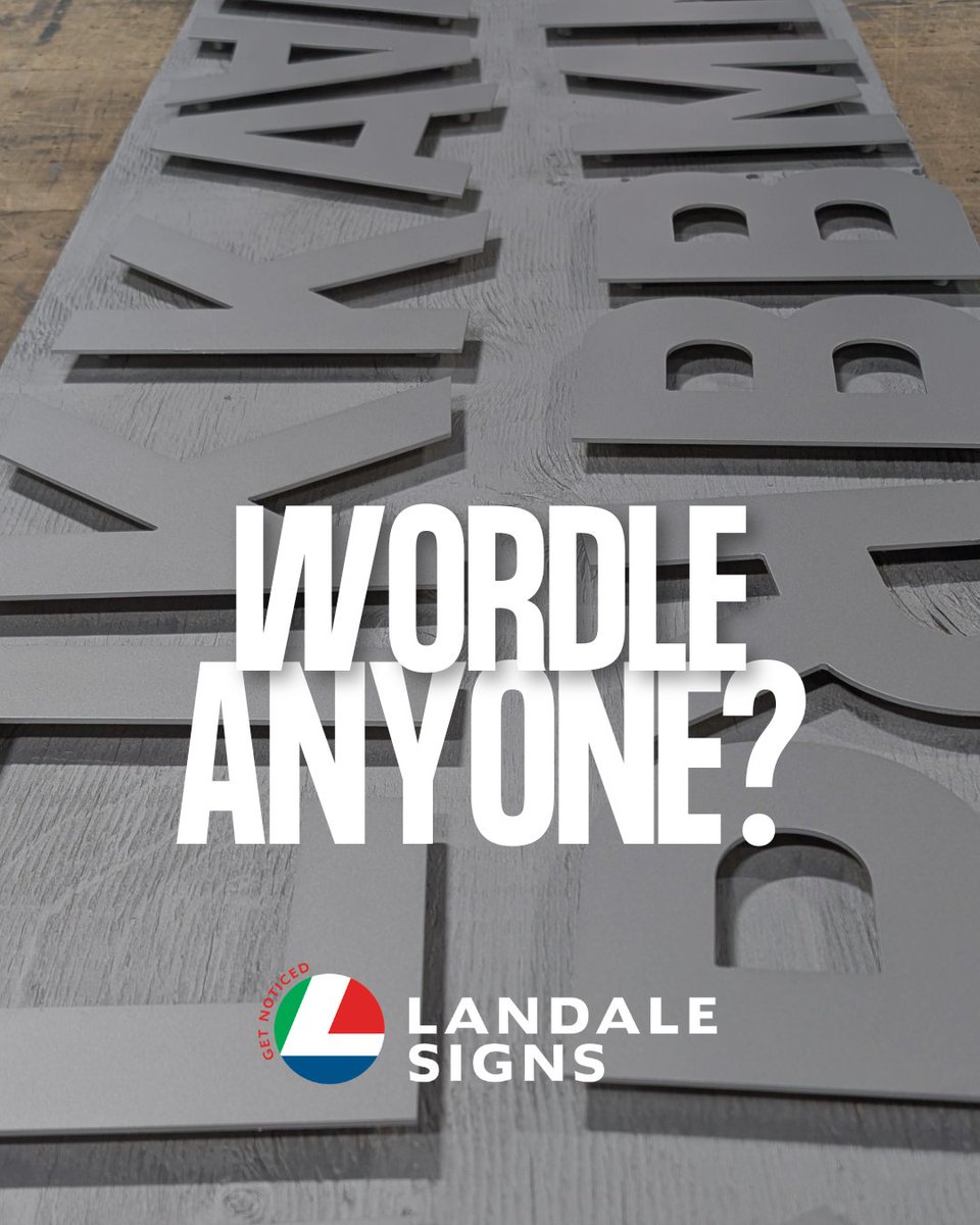 LandaleSigns's tweet image. Wordle anyone?

We’ll take letters over words any day, especially when they’re precision-cut aluminum and pin-mounted to perfection.

#LandaleSigns #SignShop #FabricationLife #AluminumLetters #SignageDesign