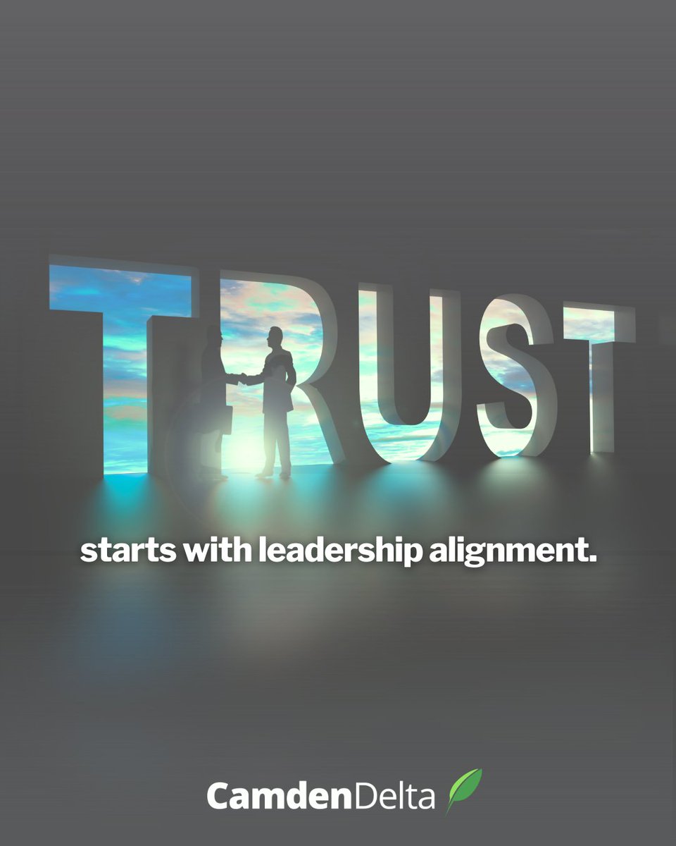 CamdenDelta's tweet photo. Trust is built through behavior, not messaging.

Research shows fewer than half of employees trust senior leadership.

Low trust slows execution.

Camden Delta prepares leaders for today and tomorrow through #executivecoaching and #leadershipdevelopment. https://t.co/RO1Ho8Syys