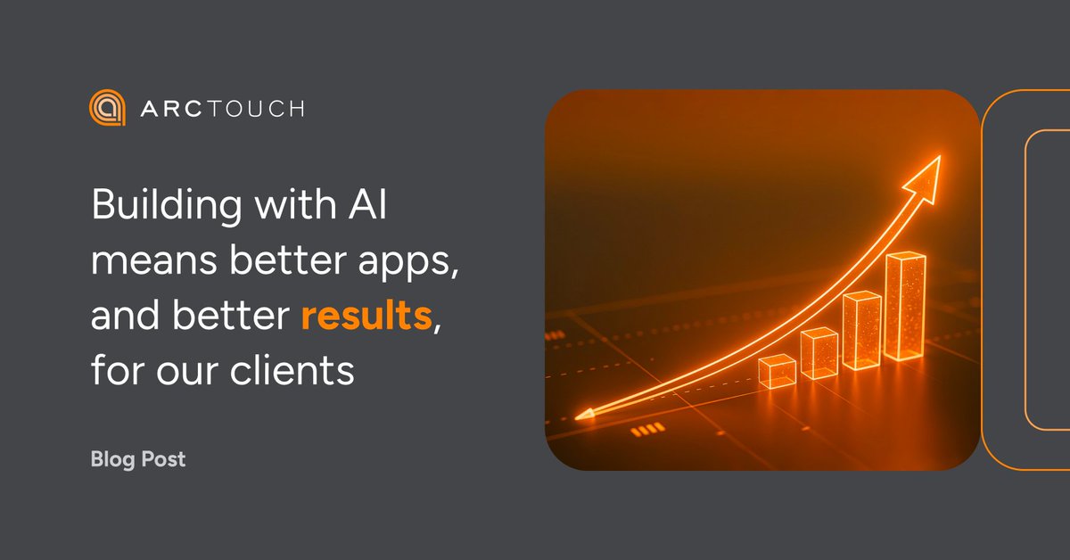 ArcTouch's tweet image. "For ArcTouch clients, what truly matters isn’t how we build apps. It’s the results they experience." Read how our clients benefit from our innovative use of AI to deliver better apps, faster. 🚀 

🔗 arctouch.com/blog/ai-develo…

#AI #AppDevelopment #ClientSuccess