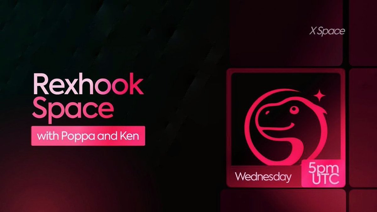 Rexhook X-Spaces | Ep3

Rexhook is building advanced DeFi infrastructure using Uniswap V4 Hooks and programmable liquidity, enabling dynamic liquidity strategies, custom pool logic, and smarter on-chain trading with their hook marketplace and V4 launchpad 

🎙 David, Ken &amp; Poppa