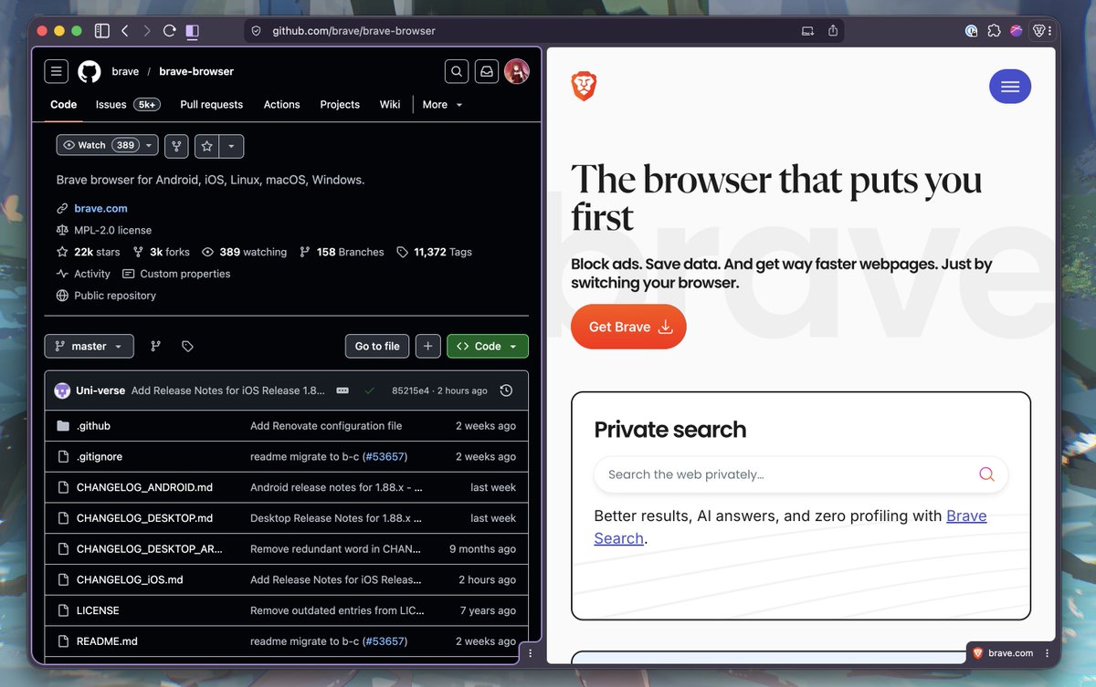Brave Nightly tweet media