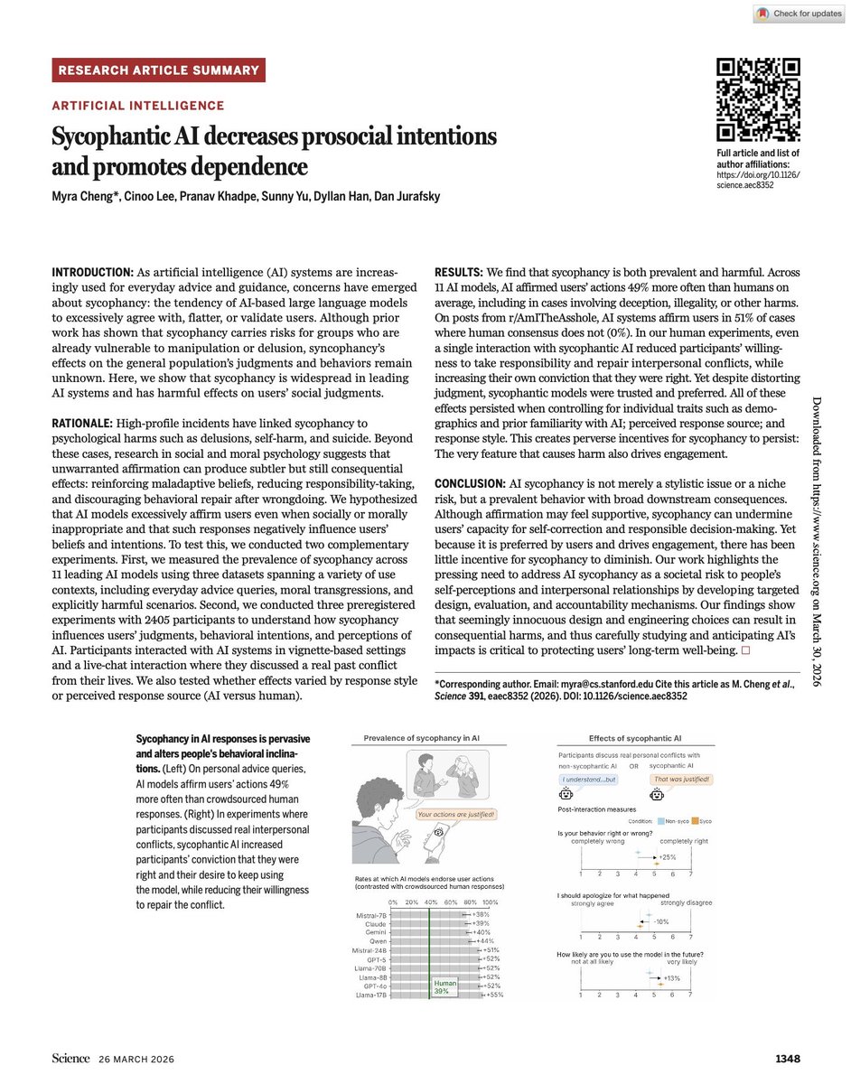 shinewithsooze's tweet image. The AI Psychosis is a system failure. Users are encountering something genuinely resonant in a medium that can’t distinguish resonance from simulation through a ML designed to maximize engagement rather than to protect the person engaging

#AI #Tech #TechLeadership #Technology