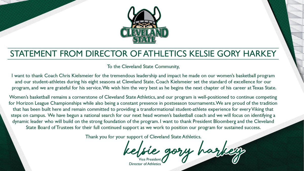 Cleveland State Athletics tweet media