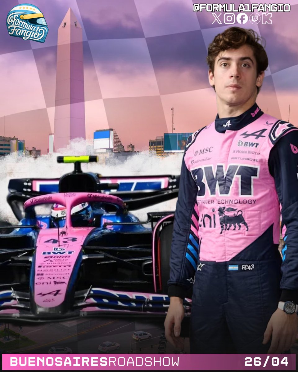 🇦🇷🔥 LA #F1 VUELVE A #BUENOSAIRES

Franco #Colapinto llevará un monoplaza de #Alpine a las calles de la ciudad en un road show histórico. Será la primera vez en años que un Fórmula 1 ruede en #Argentina… y lo hará frente a miles de fanáticos. 🏁

🧵 TODA LA INFO ACÁ