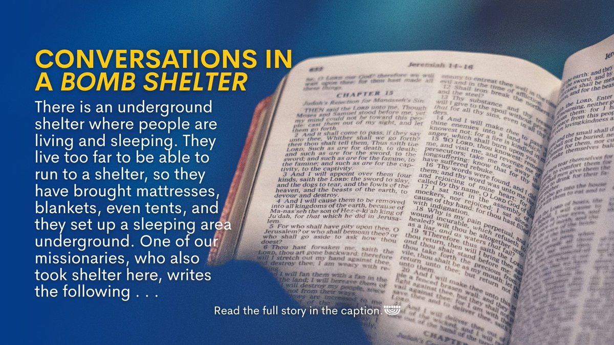 ESFI_USA's tweet photo. One morning, I met a woman in the restroom. She was applying hair products, face cream, and makeup. It looked so out of place in the midst of living in an underground shelter . . . Read more: https://t.co/vqoJOwY8RL
#InsideIsrael https://t.co/RU23kQvgLS