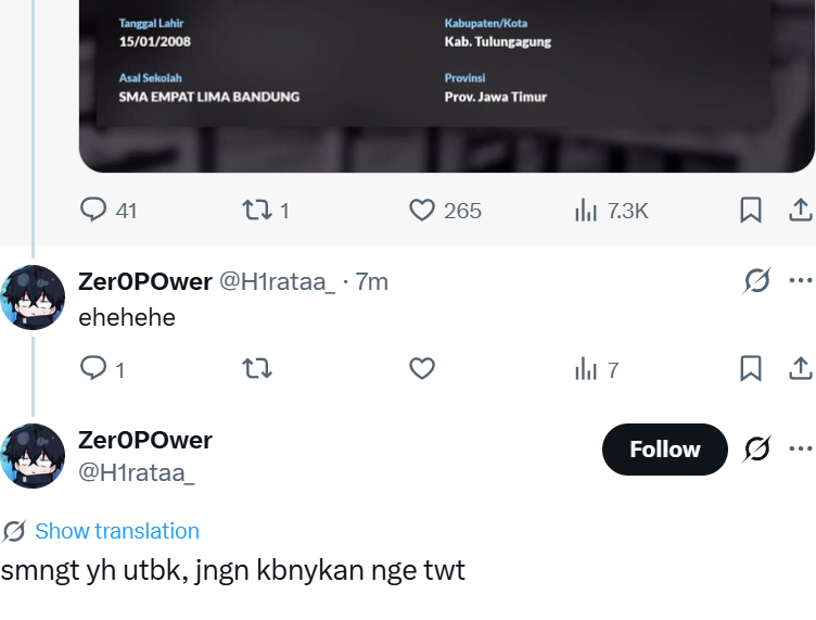 h🅰️na ²⁶ (goreng utbk) tweet media