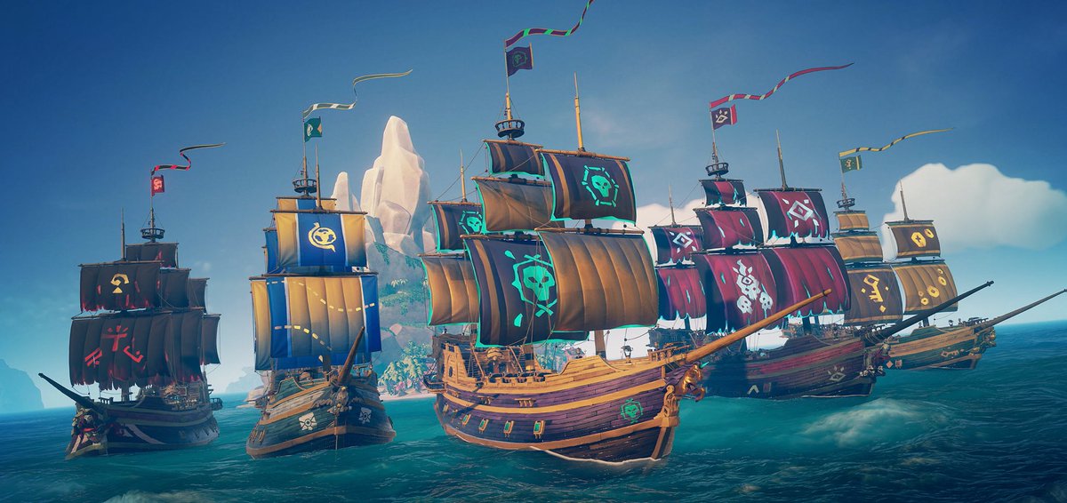 RoyalNavyEsport's tweet image. Showing off our sailing skills tonight in @SeaOfThieves as Centurian and Ghost loose the sails and haul the anchor for a pirating adventure on those fearsome waves.

Join us on the high seas from 19:00BST on Twitch.

#Twitch #Adventure #Teamwork #Pirates 

twitch.tv/royalnavyespor…